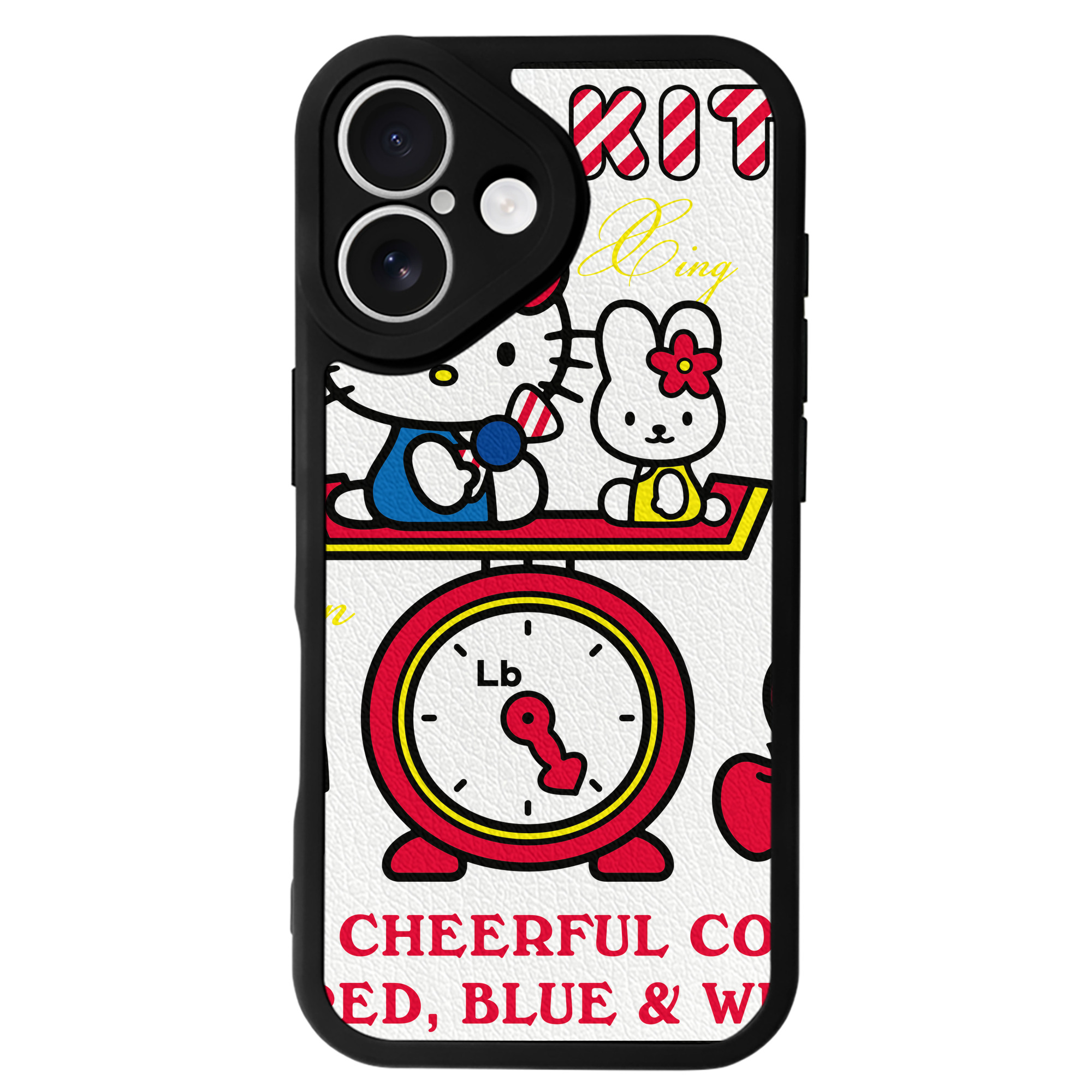 （画像用） Hello Kitty ハローキティ 【iPhone 16シリーズ対応】シリコンスマホケース（レザー調） 材質：シリコン